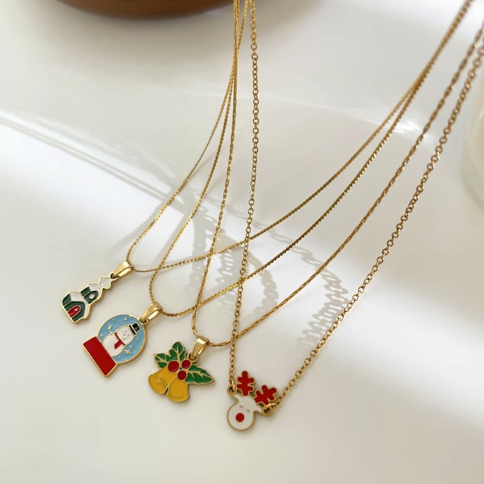 1 Piece Christmas Stainless Steel Pendant Necklace h5Picture4