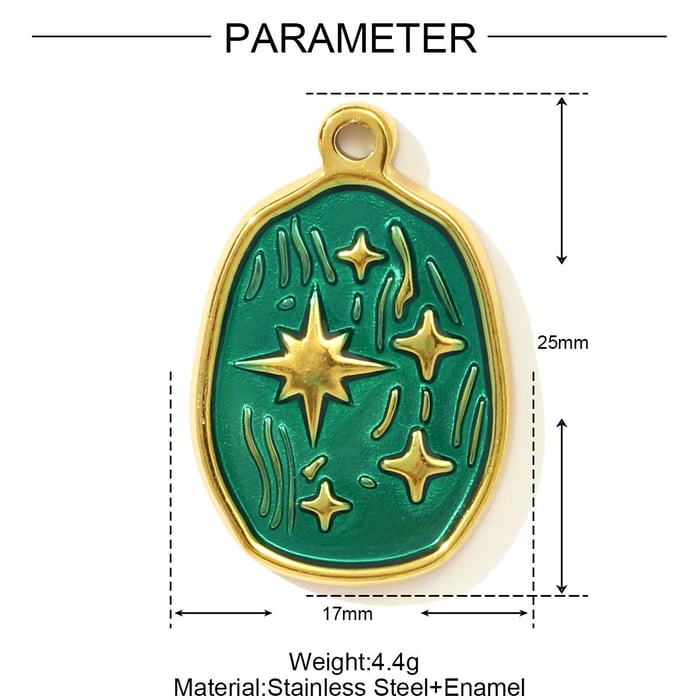 1 Piece Natural Plant Stainless Steel Gold Color Women's Pendants h5Picture2