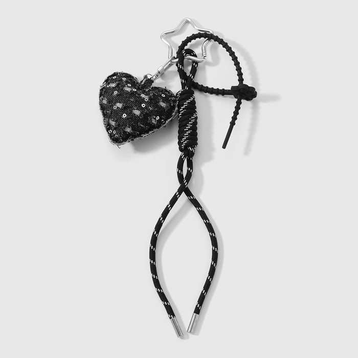 1 pieza de dije para bolso de corazón de mezclilla