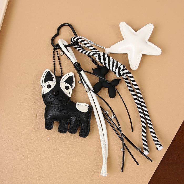1 Piece Cute French Bulldog Puppy  PU Women's Bag Charms Picture4