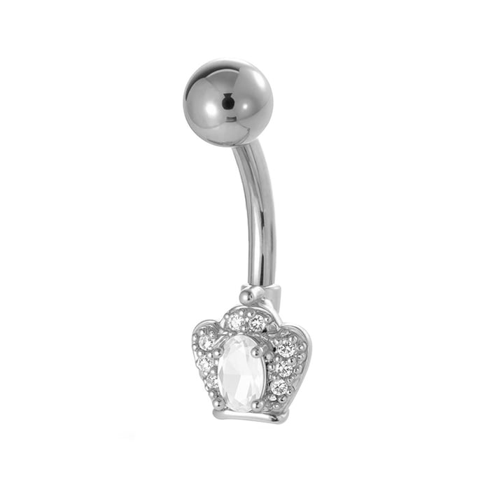 1 Piece Bow Knot Copper Gold Color Zircon Navel Piercings
