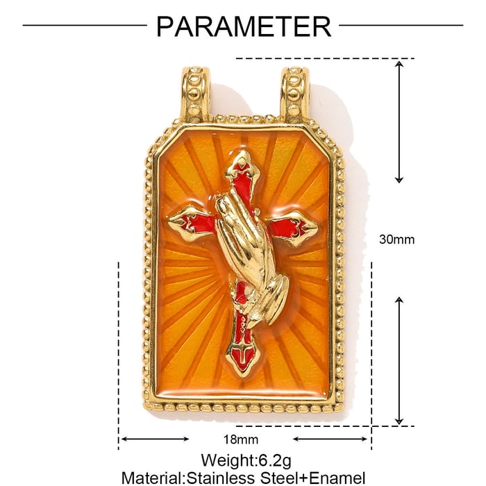 1 Piece Luxurious Tarot Stainless Steel Gold Color Women's Pendants h5Picture2