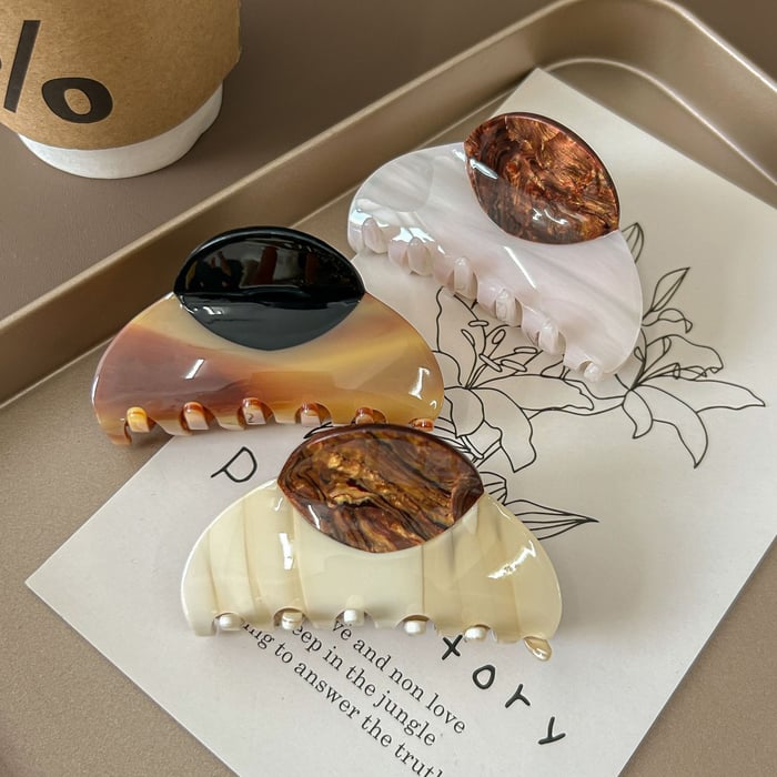 1 Piece Simple  Casual Gradient Color Acetate Women's Hair Clips Picture2