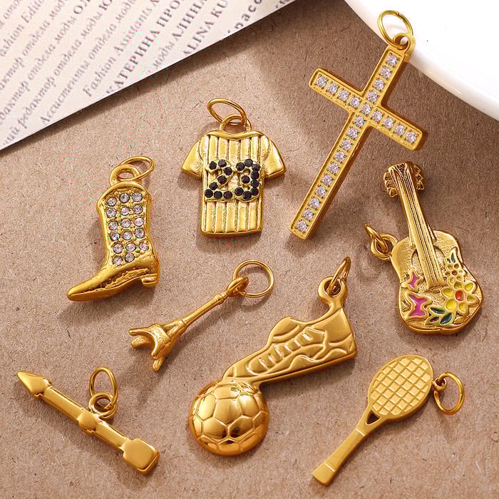 1 Piece Stainless Steel Gold Color DIY Pendant h5Picture3
