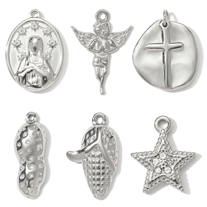 1 Piece Gorgeous Angel Stainless Steel Women's Pendants h5Picture5