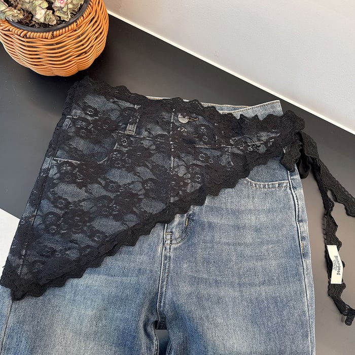 1 Piece Romantic Flower Lace Bandana