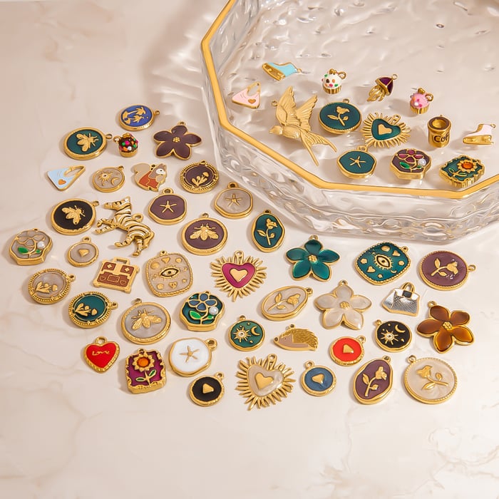 1 Piece Retro Flower DIY Pendant h5Picture5