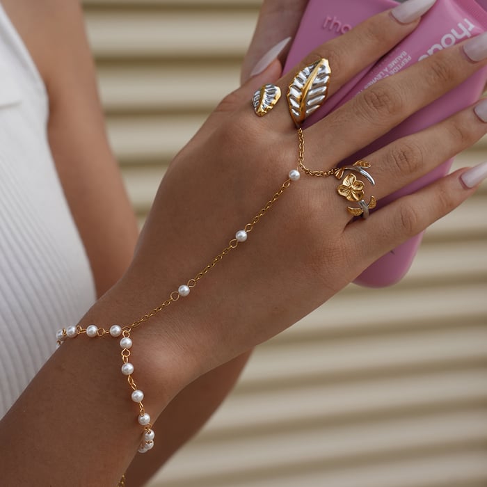 1Piece Simple  Retro Flower Leaf Plant Stainless Steel   Women's Jewelry Sets h5Picture4