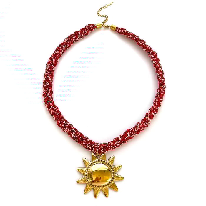 1 Piece Sun Stainless Steel Gold Color Pendant Necklace