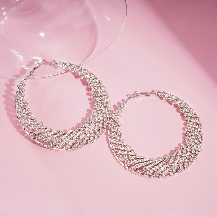 1 Pair Festive Series Circle Alloy Hoop Earrings h5Picture2