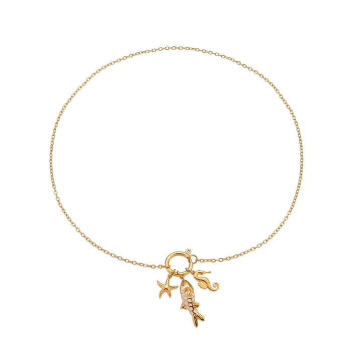 Exquisite Fish Stainless Steel Gold Color Women's Jewelry Sets