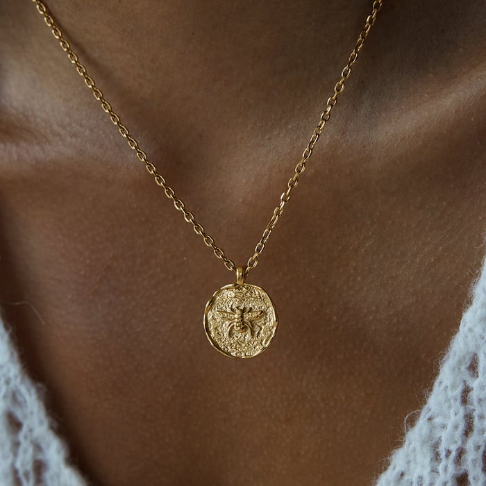 1 Piece Elegant Cross Stainless Steel Gold Color Pearl Women's Pendant Necklaces h5Picture4