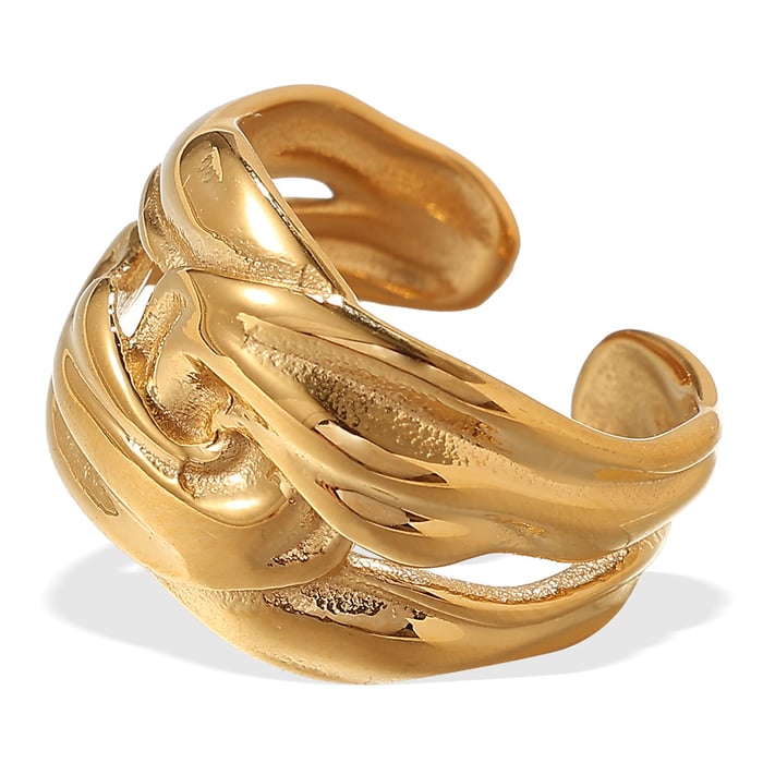1 Piece Circle Stainless Steel Gold Color Minimalist Ring h5Picture4