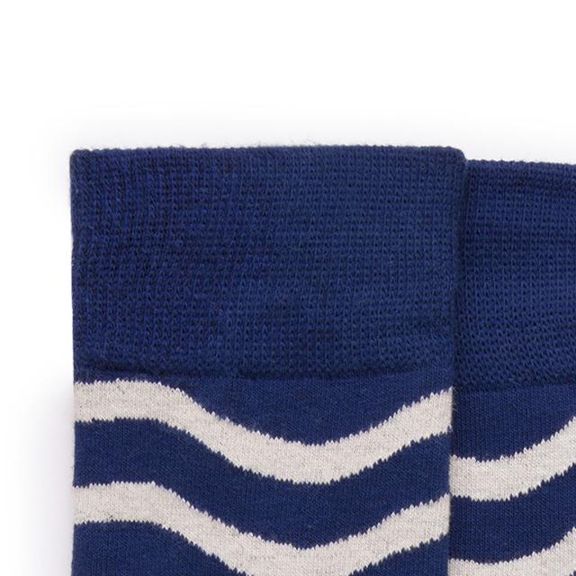 1 par de calcetines clásicos de algodón a rayas para mujer hasta la pantorrilla h5Imagen5