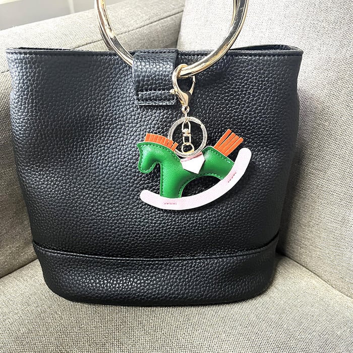 1 Piece Cute Horse PU Keychain Picture2