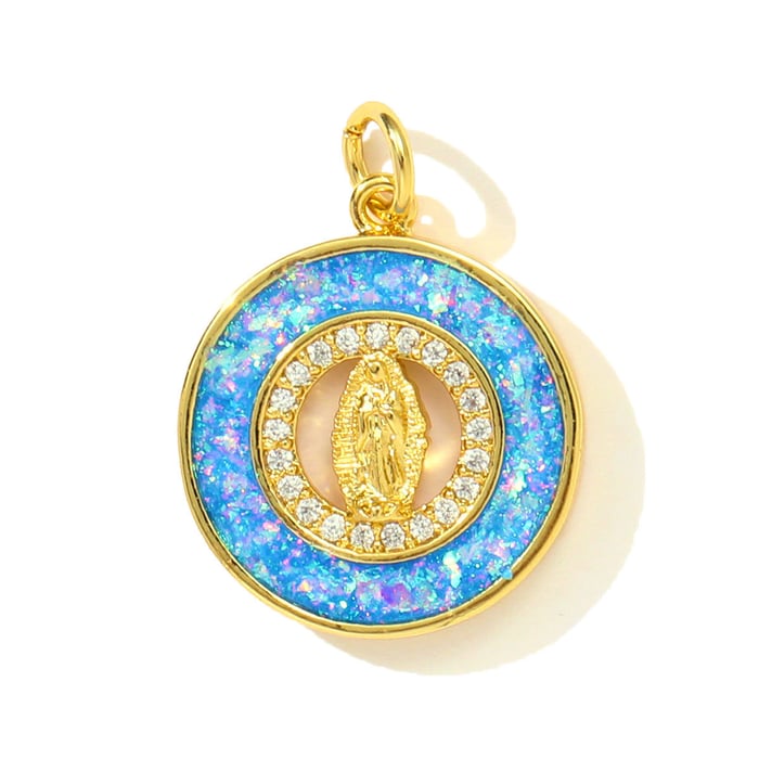 1 Piece Luxurious Goddess Opal Stainless Steel Gold Color Women's Pendants