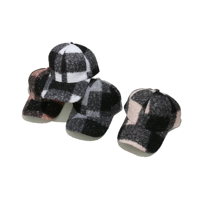 1 Piece Casual Plaid Baseball Cap Picture2