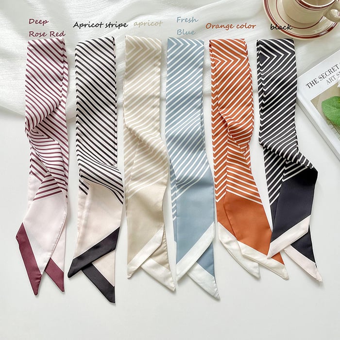 1 Piece Classic Strip Stainless Steel Women's Bandana Picture2