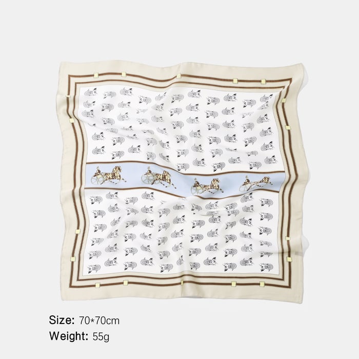 1 Piece Retro Horse Pattern Polyester Bandana 
