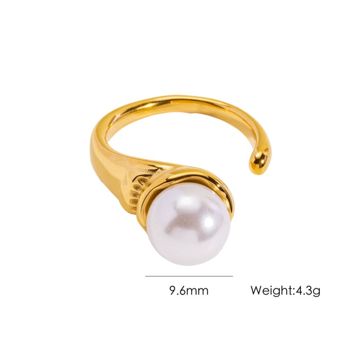 1 Piece Elegant Heart Star Stainless Steel Women's Statement Rings