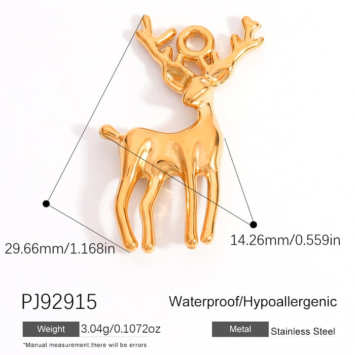 1 Piece DIy  Christmas Plant Glaze Stainless Steel Women‘s Pendant