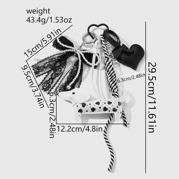 1 Piece Simple Series Dachshund Leather Women's Bag Charms Picture2