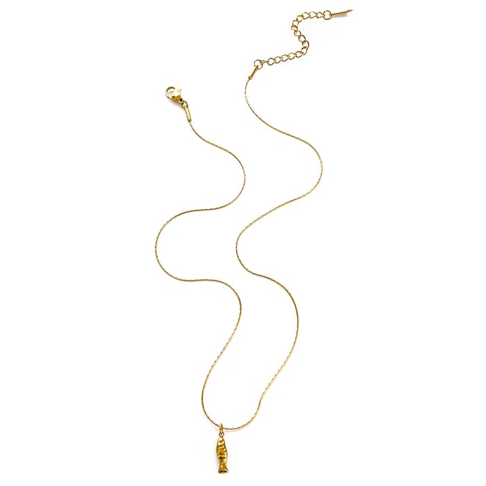 1 Piece Fish Stainless Steel Gold Color Pendant Necklace 