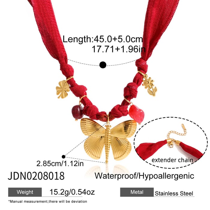 1 Piece Charming Butterfly Stainless Steel Gold Color Women's Pendant Necklaces Picture2