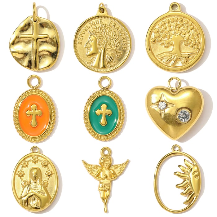 1 Piece Luxurious Cross Stainless Steel Women's Pendants h5Picture5