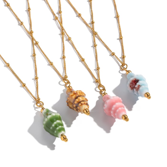 1 Piece Conch Stainless Steel Pendant Necklace Picture5