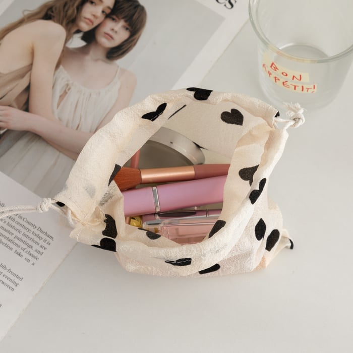 1 Piece Simple Heart Jewelry Bag