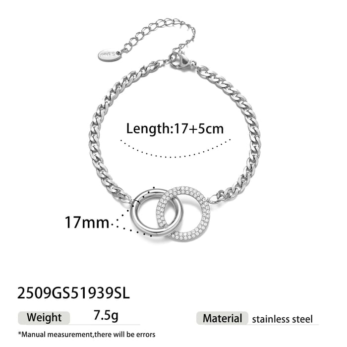 Dual Ring Stainless Steel Necklaces Set