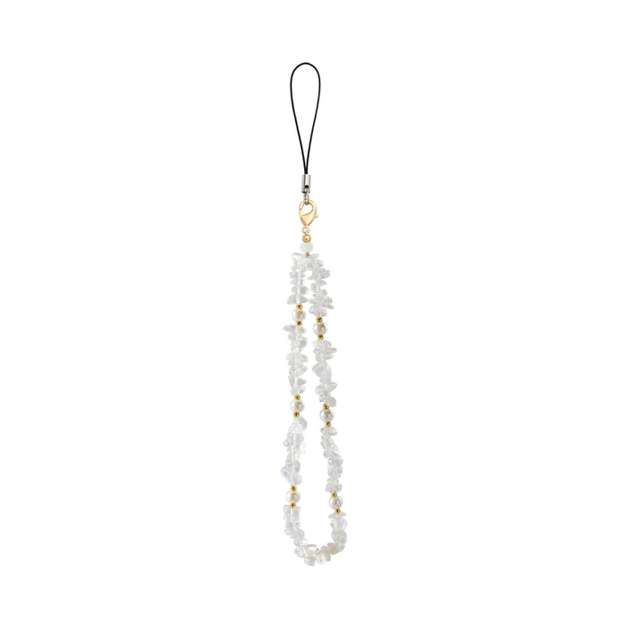 1 Piece Irregular Shape Natural Stones Phone Chain
