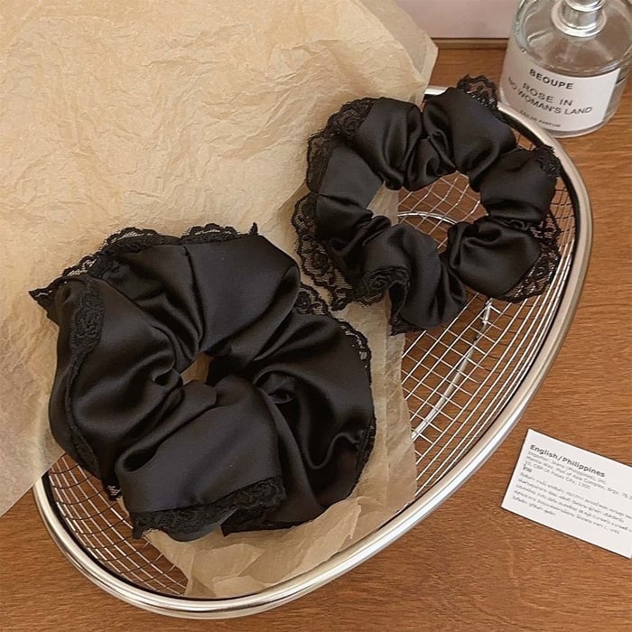 1 Piece Romantic Black Lace Polyester Women's Scrunchies Picture3