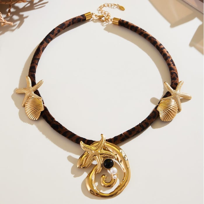1 Piece Fashionable Thread Stainless Steel Gold Color Women's Pendant Necklaces h5Picture6