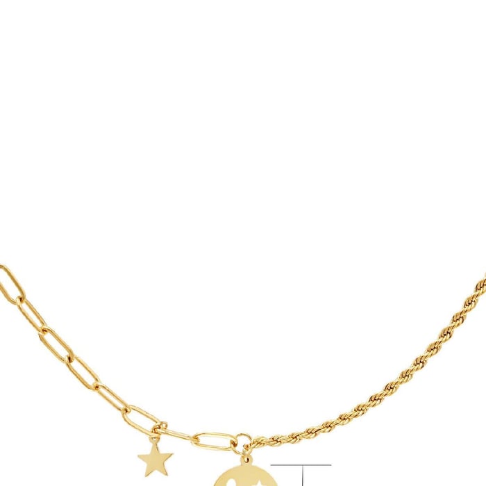 Stainless steel necklace smiley and star Picture4