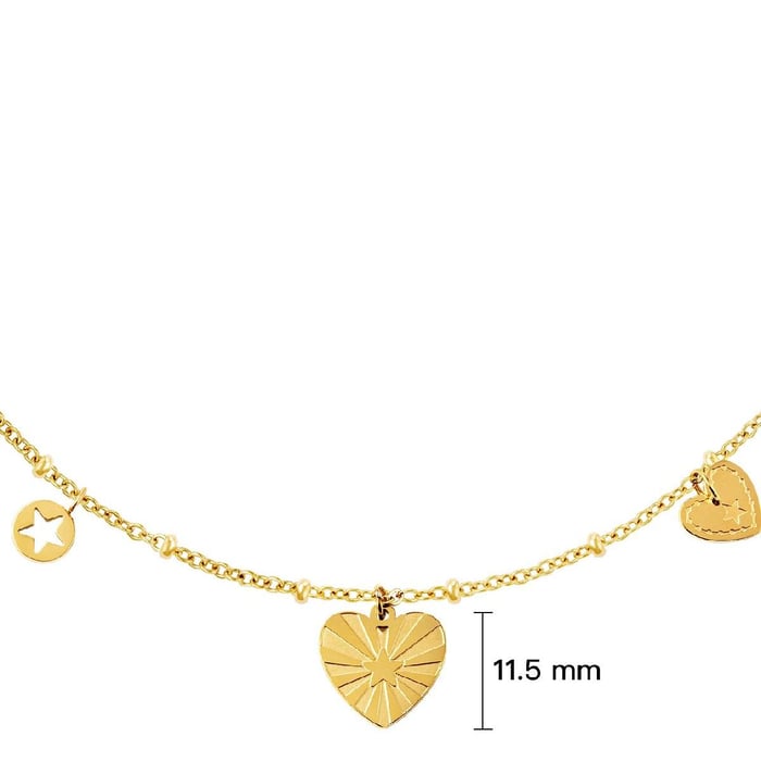 Stainless steel necklace hearts Picture4