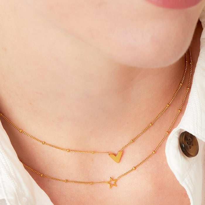 Stainless steel V necklace Picture3