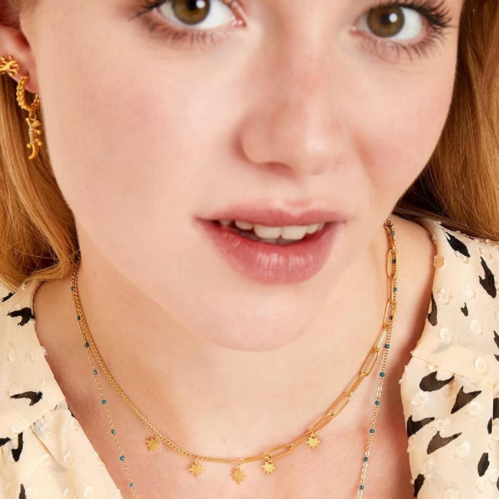Stainless steel necklace stars Picture4