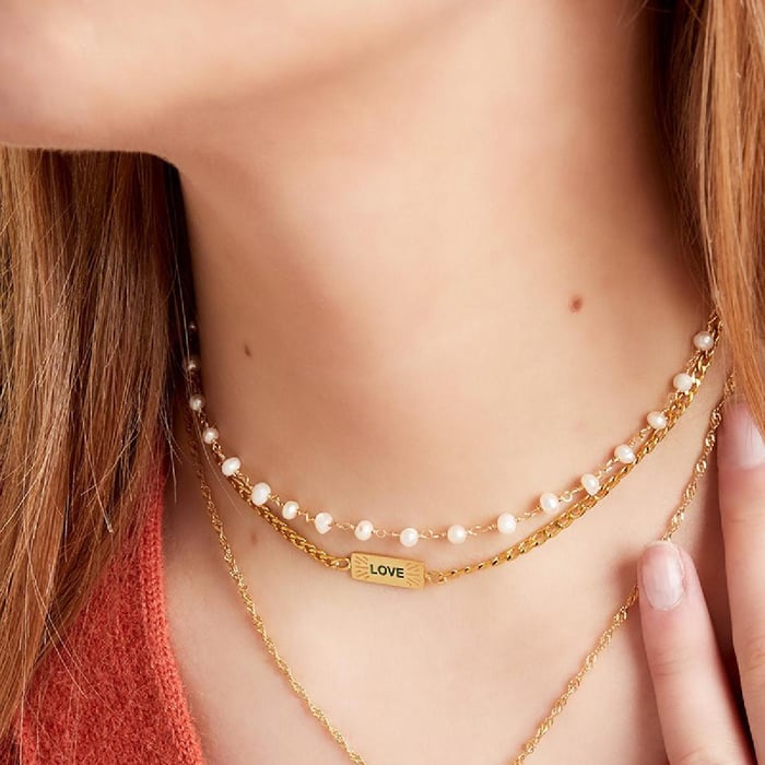 Bullet Bead Love Necklace Picture4