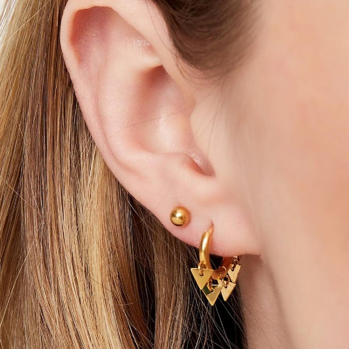 Earrings Floating Triangles Picture4