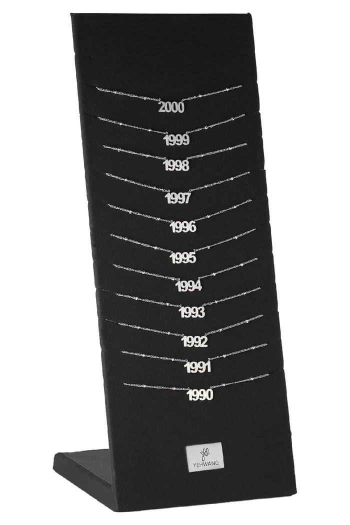 Collier Year 1999 Argenté Acier inoxydable h5Image4