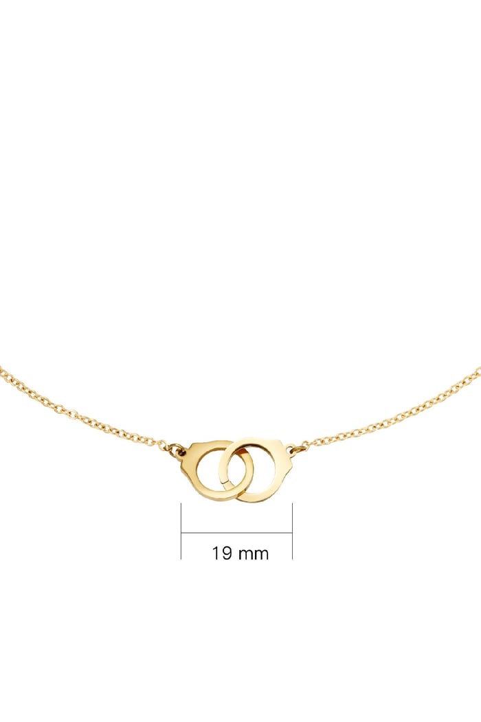 Collier Handcuffs Couleur or Acier inoxydable Image3