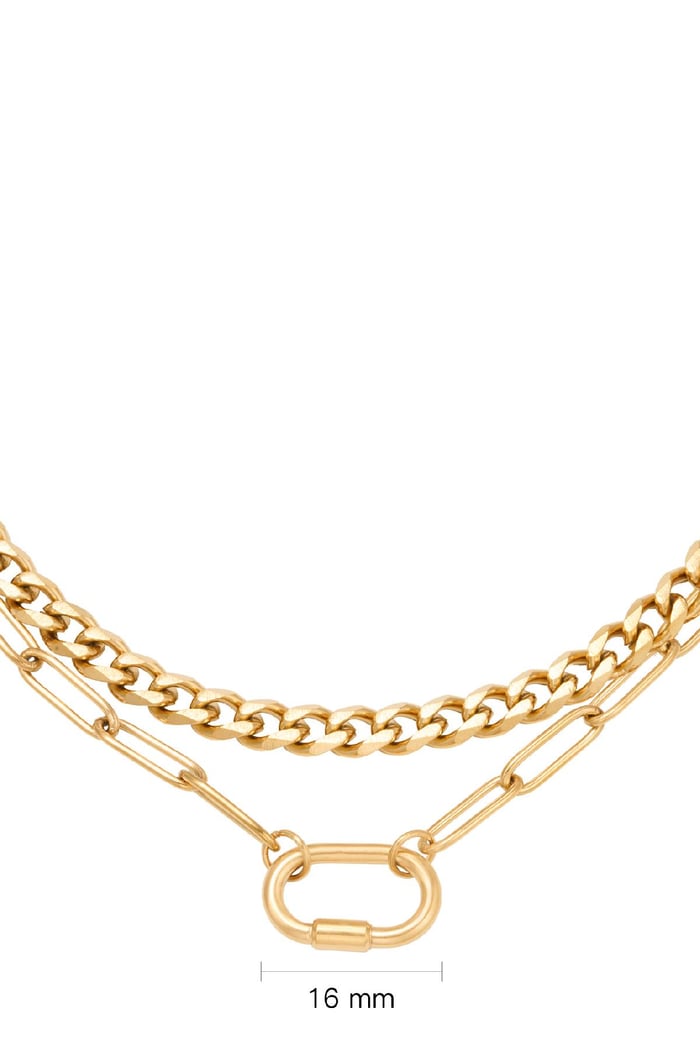 Collar Chains Two In One Color dorado Acero inoxidable h5Imagen2