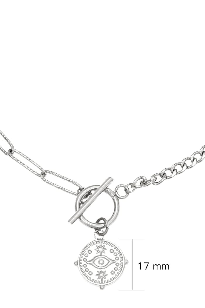 Collier Locked Eye Argenté Acier inoxydable Image2