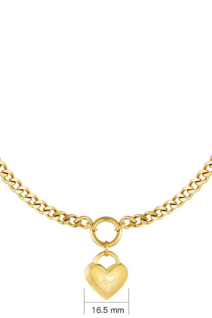 Halskette Ein Herz voller Liebe Goldfarbe Edelstahl h5Bild5