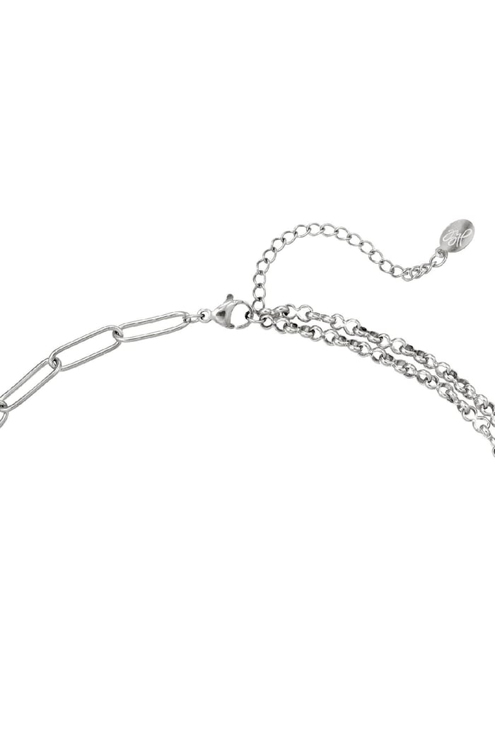 Rostfrei Stahl Halskette Schloss Silber Edelstahl h5Bild2
