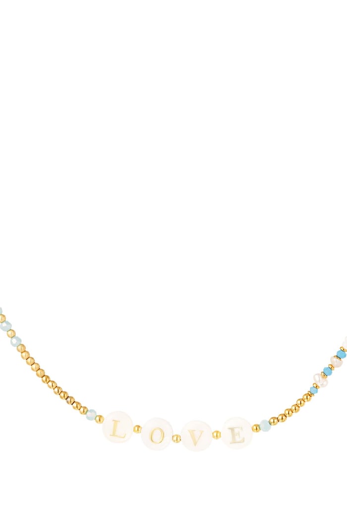 Halskette Liebe - Strandkollektion Goldfarbe Edelstahl Bild4