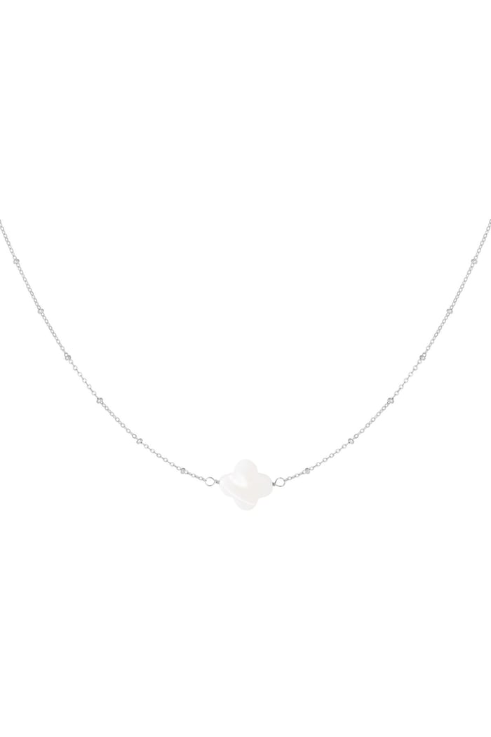 Collier coquillage trèfle Couleur or Acier inoxydable 