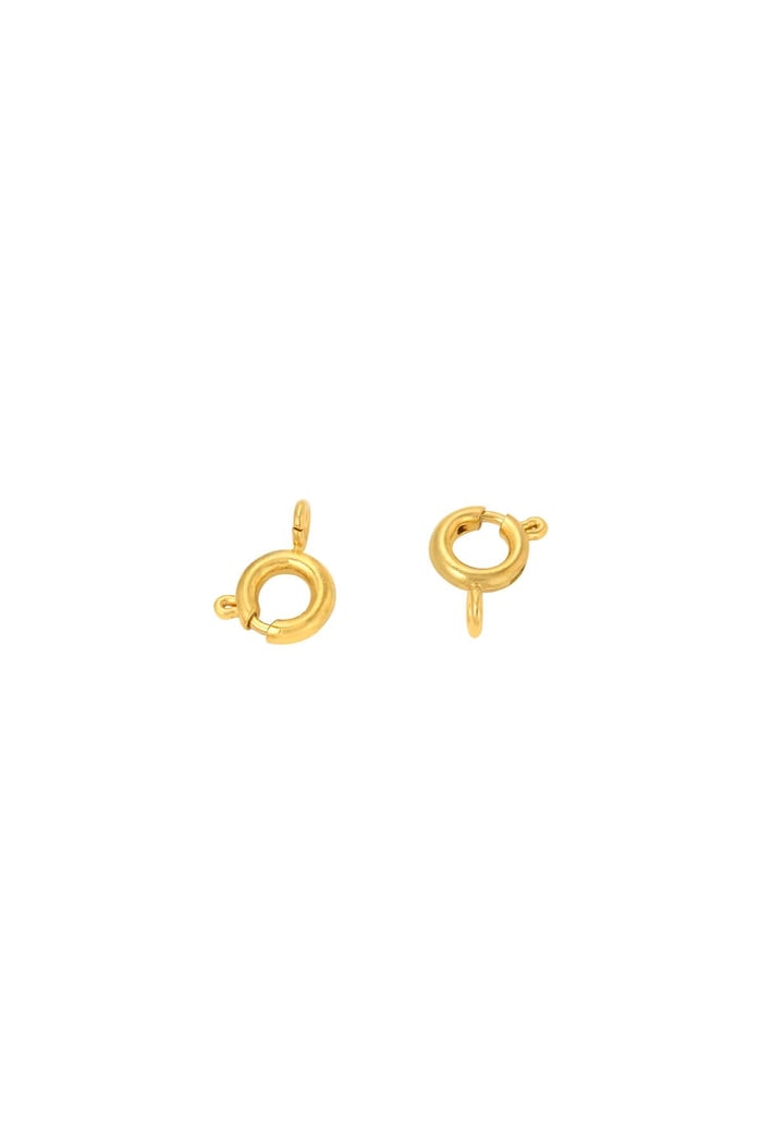DIY Jewelry Clasp 6MM Color dorado Acero inoxidable 